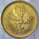 REPUBBLICA ITALIANA 20 Lire Ramo Di Quercia 1980 SPL QFDC  - 20 Lire