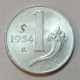 REPUBBLICA ITALIANA 1 Lira Cornucopia 1954 SPL  - 1 Lira