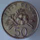 SINGAPORE 50 Cents 1987 QSPL - Singapore