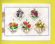 16 TIMBRES. BURUNDI . FLEURS . PROTEA, CROSSANDRA, ANSELLIA, THUNBERGIA, SCHIZOLOSSUM, DISSOTIS, GAZANIA - Réf. N°876T - - Usati