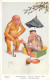 ILLUSTRATEUR - Wood Lawson - Gran Pop Chats With The Oldest Inhabitant - Singes - Carte Postale Ancienne - Wood, Lawson