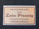 Billet 10 PFENNIG FRIEDRICHSFELD MONNAIE DE CAMP PRISONNIER DE GUERRE 1917 Kriegsgefangenenlager - Altri & Non Classificati