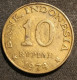 INDONESIE - INDONESIA - 10 RUPIAH 1974 - FAO - KM 38 - Indonesien