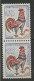 N° 1331b COTE 80 € Sur Une Paire Neuf Sans Charnière ** (MNH). Roulette, Numéro Rouge. TB - 1962-1965 Cock Of Decaris