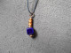 Collier Lacet Vintage Avec Pendentifs Bleu Et Doré - Necklaces/Chains