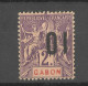 Gabon - Colonie _ (1912 )_ 2F Surchargé 10 Renversée Et Déplacée N°77 A - Andere & Zonder Classificatie