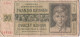 BILLETE DE BOHEMIA & MORAVIA 20 KORUN DEL AÑO 1944  (BANKNOTE) - Tschechoslowakei