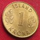 Iceland  1 Krona 1970  Islandia Islande Island Ijsland W ºº - Iceland