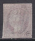 1853-ED. 17 ISABEL II 6 CUARTOS ROSA - USADO PARRILLA NEGRA - Usados