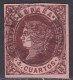 1862-ED. 58 ISABEL II 4 CUARTOS CASTAÑOL S. ANTEADO- USADO FECHADOR CARTAGENA MURCIA 21DIC - Usados