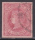 1864-ED. 64 ISABEL II 4 CUARTOS ROJO S. SALMÓN - USADO RUEDA DE CARRETA -LUJO - Usados