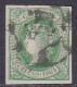 1864-ED. 65 ISABEL II 12 CUARTOS VERDE S. ROSA - USADO RUEDA DE CARRETA- PUNTO DE AGUJA - Usados
