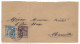 1898 - Enveloppe Affr. Sage Mixte  Pour 40 C. Oblit. " CORPS D'ARMEES * SMYRNE FR   " Pour Marseille - 1837-1914 Smirne