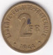 Gouvernement Provisoire 2 Francs 1944 Type Français , En Laiton , Lec# 45 - Algerije