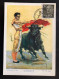 SPAIN, Maxim Card, « TOROS », « TUROMAQUIA », « CONGRESO TAURINO », Barcelona, 1957 - Tarjetas Máxima