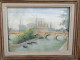 Ancien Tableau Dessin Aquarelle Intitulé Pointe De La Cité Du Pont Des Arts - Wasserfarben