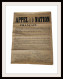 Guerre 1914-1918: Appel à La Nation - Grande Affiche #AffairesConclues - Afiches