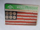 GREAT BRETAGNE  L&G / 100 UNITS/   COINS ON CARD  / AMERICAN FLAG   / USED **15095** - BT Emissions Etrangères