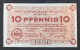 Billet 10 PFENNIG MINDEN MONNAIE DE CAMP PRISONNIER DE GUERRE Kriegsgefangenenlager 1917 - Sonstige & Ohne Zuordnung