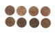 325/ Grande-Bretagne : 8 X 1/2 Penny : 1907 Et 1908 Edouard VII - 1912, 1914, 1915, 1916, 1917 Et 1928 Georges V - Other & Unclassified