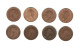 325/ Grande-Bretagne : 8 X 1/2 Penny : 1907 Et 1908 Edouard VII - 1912, 1914, 1915, 1916, 1917 Et 1928 Georges V - Autres & Non Classés