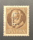 Dienstmarke E Lochung Mi 12 Gepr Bauer BPP,  Bayern 1914/1915 3 Pf Gestempelt (Baviére Bavaria - Gebraucht