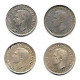 AUSTRALIE  Georges VI  3 Pence  Lot De 4 Argent     1948m-1949m-1950m-1951m-  TB - Unclassified