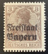 Mi 137c * SELTENE FARBE SCHWARZBRAUN Gepr Bauer BPP Tadellos Ungebraucht, Bayern 1919 3 Pf Germania (mint - Nuovi