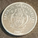 SEYCHELLES - 25 CENTS 2007 - Acier Nickelé - KM 49a - ( Perroquet Noir Coracopsis Nigra ) - Seychellen