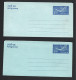 India 1986 5R Flying Bird Aerogrammes X 2 Fine Folded Unused , One With Festival Cachet - Airmail