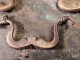 Delcampe - Anciens Ornements Bronze Poignées De Tiroirs Dauphins Ornementation Meuble - Other & Unclassified