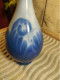 Delcampe - Camille Tharaud Limoges Vase Porcelaine Bleu Décor Fougères - Limoges (FRA)