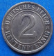 GERMANY - 2 Rentenpfennig 1923 J KM# 31 Weimar Republic Rentenmark Coinage (1923-1929) - Edelweiss Coins - 2 Renten- & 2 Reichspfennig