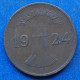 GERMANY - 1 Reichspfennig 1924 A KM# 37 Weimar Republic Reichsmark Coinage (1924-1938) - Edelweiss Coins - 1 Rentenpfennig & 1 Reichspfennig