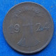 GERMANY - 1 Reichspfennig 1924 A KM# 37 Weimar Republic Reichsmark Coinage (1924-1938) - Edelweiss Coins - 1 Renten- & 1 Reichspfennig