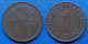 GERMANY - 1 Reichspfennig 1927 A KM# 37 Weimar Republic Reichsmark Coinage (1924-1938) - Edelweiss Coins - 1 Rentenpfennig & 1 Reichspfennig