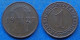 GERMANY - 1 Reichspfennig 1927 A KM# 37 Weimar Republic Reichsmark Coinage (1924-1938) - Edelweiss Coins - 1 Renten- & 1 Reichspfennig