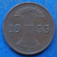 GERMANY - 1 Reichspfennig 1933 A KM# 37 Weimar Republic Reichsmark Coinage (1924-1938) - Edelweiss Coins - 1 Renten- & 1 Reichspfennig