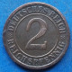 GERMANY - 2 Reichspfennig 1924 F KM# 38 Weimar Republic Reichsmark Coinage (1924-1938) - Edelweiss Coins - 2 Rentenpfennig & 2 Reichspfennig