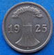 GERMANY - 2 Reichspfennig 1925 A KM# 38 Weimar Republic Reichsmark Coinage (1924-1938) - Edelweiss Coins - 2 Renten- & 2 Reichspfennig