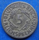 GERMANY - 5 Reichspfennig 1926 A KM# 39 Weimar Republic Reichsmark Coinage (1924-1938) - Edelweiss Coins - 5 Renten- & 5 Reichspfennig