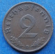GERMANY - 2 Reichspfennig 1937 D KM# 90 III Reich (1933-1945) - Edelweiss Coins - 2 Reichspfennig