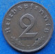 GERMANY - 2 Reichspfennig 1938 E KM# 90 III Reich (1933-1945) - Edelweiss Coins - 2 Reichspfennig