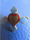 Petit Insigne De Boutonnière Ancien/ "CROIX PALMEE Bleue  Avec Coeur "/Bronze Cloisonné émaillé/Vers 1920-1940    INS141 - Other & Unclassified