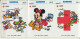 COLLECTIONS    AUTO-COLLANTS   WALT DISNEY AU PROFIT DE LA CROIX ROUGE      1989. - Dibujos Animados