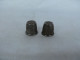 Vintage Two Metal Finger Thimble Protector Sewing Neеdle Shield #1556 - Vingerhoeden