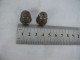 Vintage Two Metal Finger Thimble Protector Sewing Neеdle Shield #1556 - Thimbles