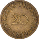 Monnaie, Saare, 20 Franken, 1954 - 20 Franchi