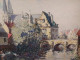 GENA PECHAUBES Tableau Paysage HST Chartres Vue Du Pont Saint-Hilaire. - Huiles