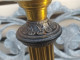 Delcampe - Grande Lampe à Pétrole Décor Palmettes Fût Cannelé Lamp Oil XIXème. - Lighting & Lampshades